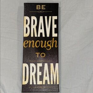 Motivational Wall Art - Black and Gold Canvas